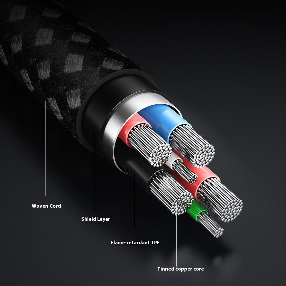 TOTU CB-17-T 120cm USB-A to Type-C Data Cable 25W Smart Auto Disconnect Braided Fast Charging Cord