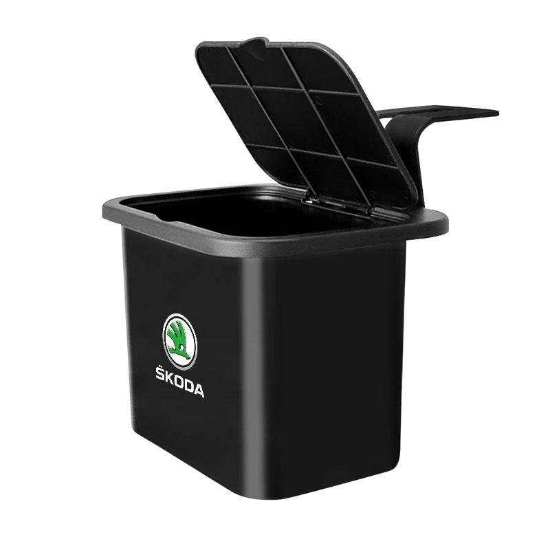 Car Seat Back Hanging Trash Can Storage Case Rear Row Organizer For Skoda Octavia MK2 MK3 2 3 A7 Fabia Karoq Kodiaq Superb Rapid Kamiq