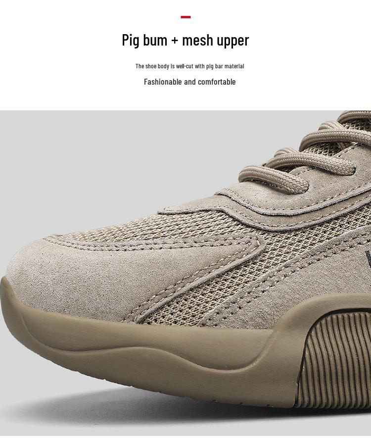 Autumn 2025 Men's Work Shoes: New Style Thick-Soled, Wear-Resistant Labor Protection Sneakers for Construction.