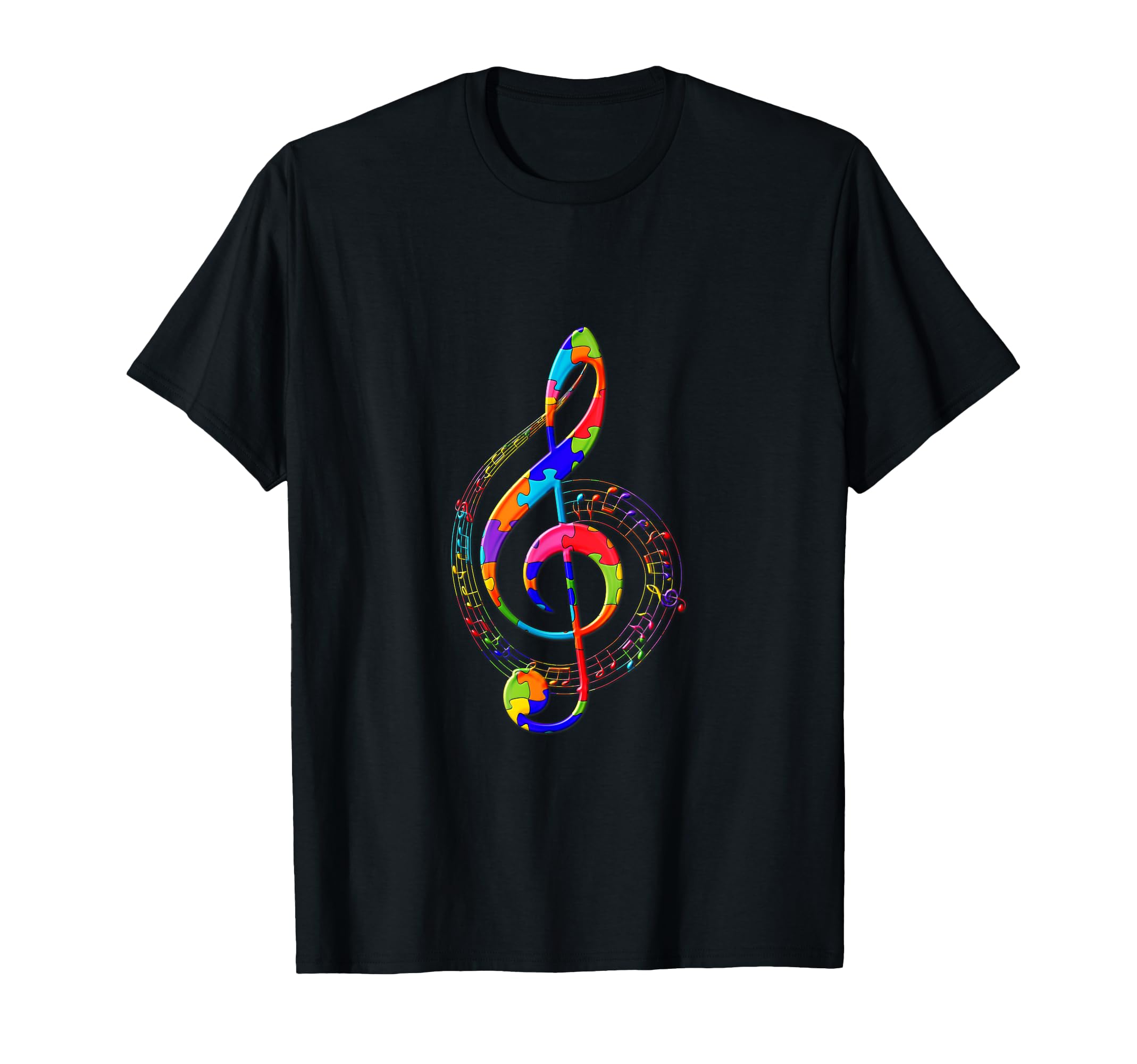 

Musical Clef and Note Puzzle Autism Puzzle T-Shirt