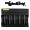 4.2V 6A 10 Slots 18650 Lithium Battery Charger for 14500 16340 16350 18500 26650 10400 18350 Rechargeable Batteries EU US PLug
