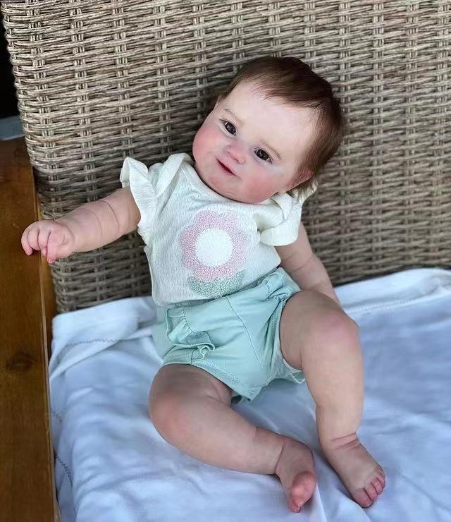 Cute 50cm Realistic Doll Maddie with 3D Skin 50cm Full Silicone Version