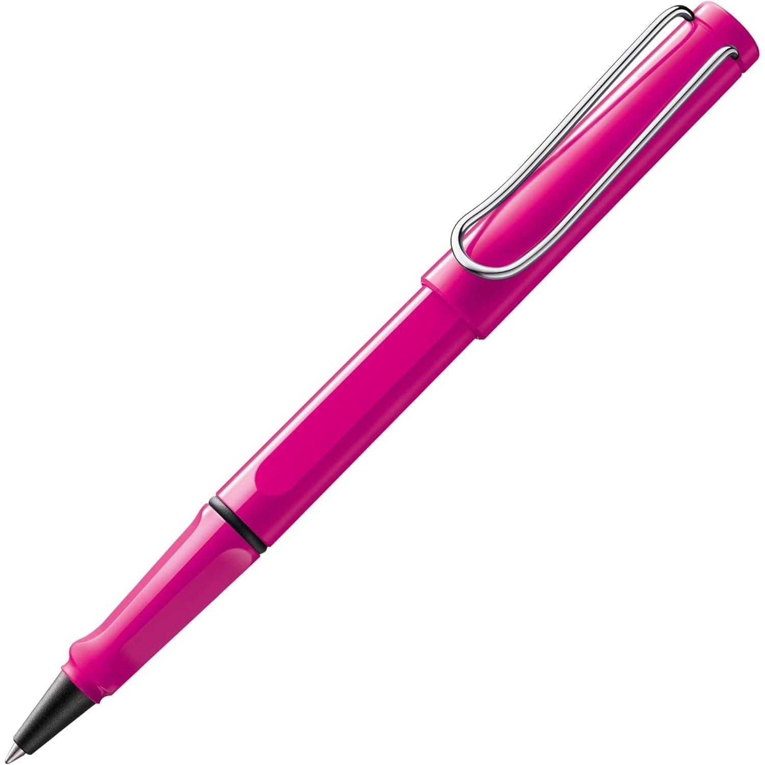 

Роллерная ручка LAMY Safari Pink - Эргономичный захват, наконечник M для плавного письма - Прочный пластик ASA - В комплекте черный стержень LAMY M63