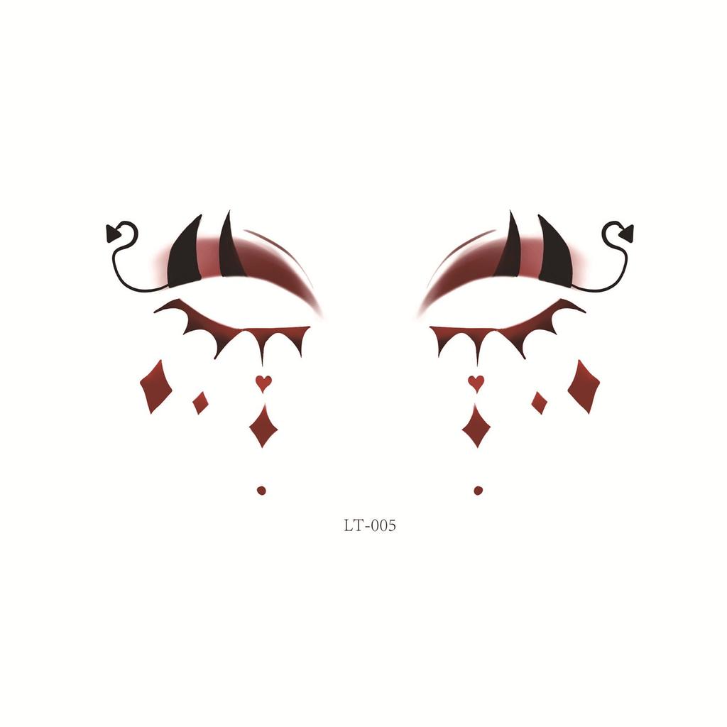 Halloween Gesicht Augen Aufkleber Eye Liner Lidschatten Temporäre Aufkleber Aufkleber Für Frauen Mädchen Halloween Kostüm Cosplay Bekleidung Zubehör Party