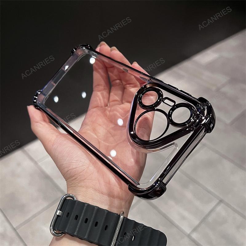 

Мягкий силиконовый чехол с четырьмя углами и утолщением для Huawei Pura 70 Pro P60 P50 P40 P30 Mate 30 40 P 50 60 50E 30pro Cover P60 Pro чёрный