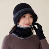 Middle-aged and Elderly Hat Women's Autumn and Winter Rabbit Fur Knitted Basin Hat Winter Hat