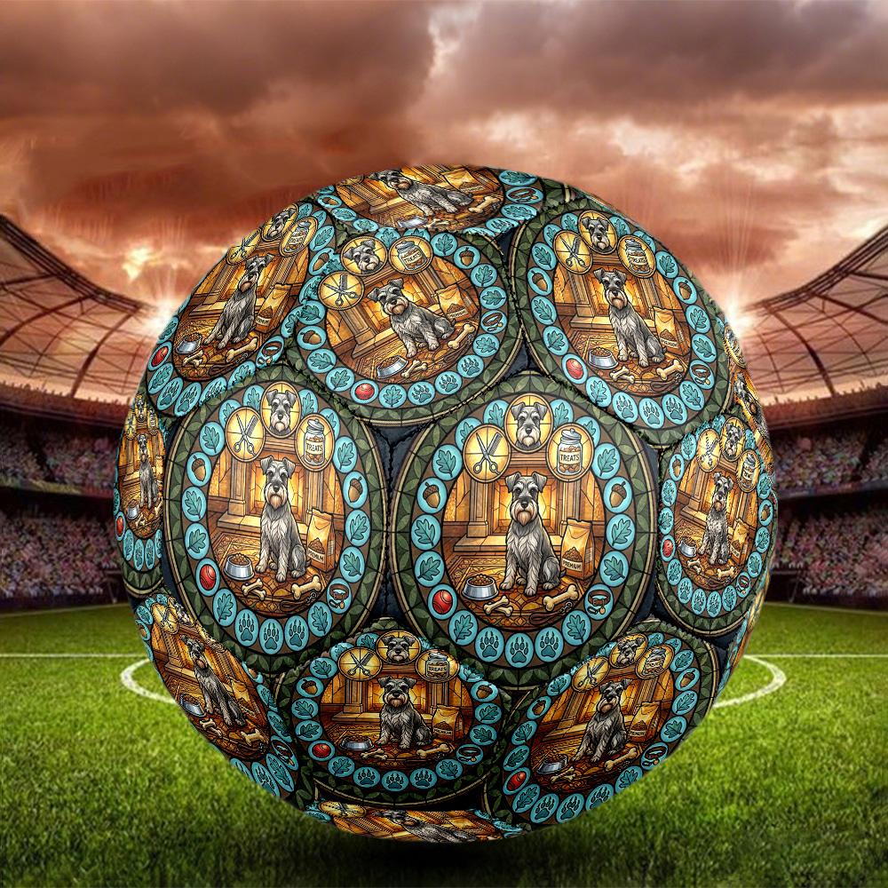 Dog Care Symbols Round Football Size 5 Adult Ball Suitable for Training Matches and Outdoor Team.