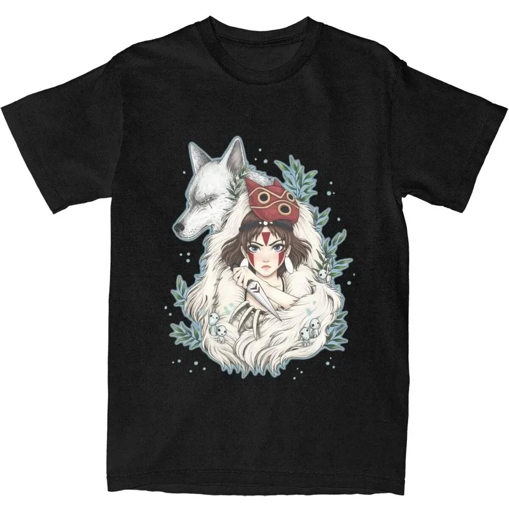 Graphic Print Apparel Novelty Ghost Princess Hime T Shirt Women Wood Spirit Tree Forest Spirit T Shirt Women's Clothing Y2K Top