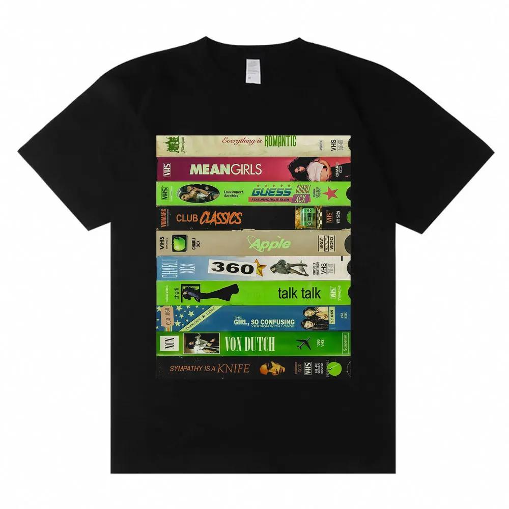 Charli XCX Братский альбом графическая футболка хип-хоп ретро стиль оверсайз подарок фанату стритвир S