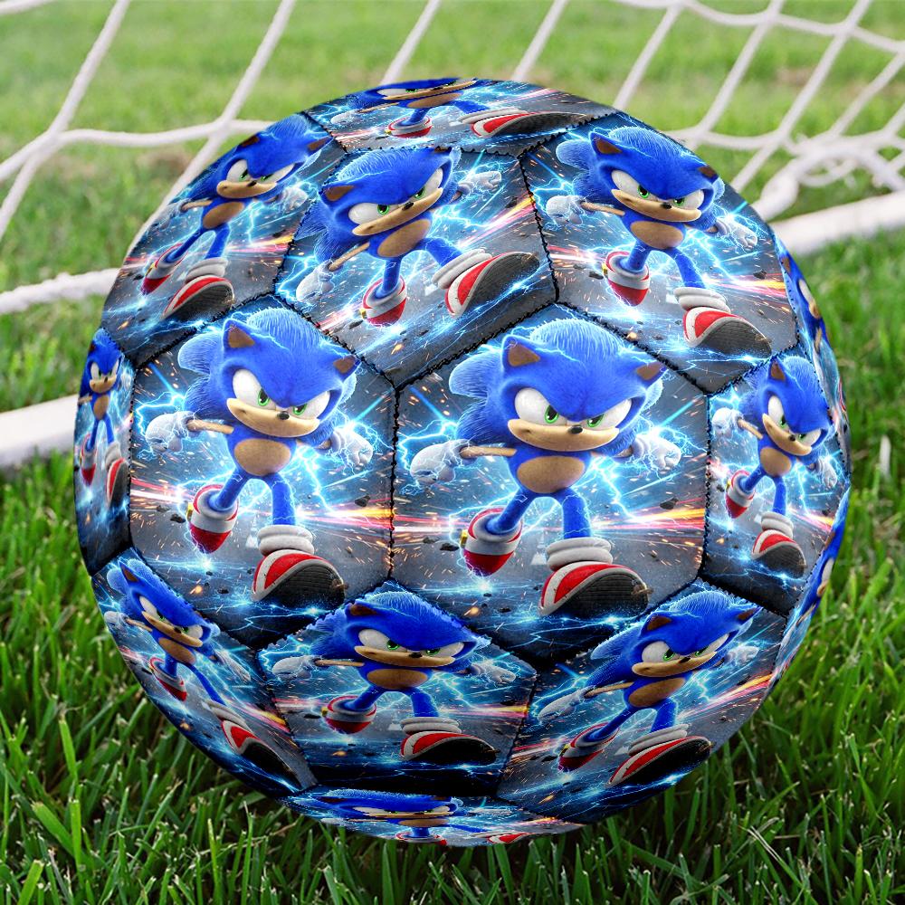 Sonic Theme Size 5 Soccer Ball, Suitable for Both Indoor and Outdoor Matches, a Gift Suitable for Everyone.
