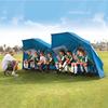 2.4m Dual-Use Outdoor Umbrella Tent with Mesh Window, Portable Beach & Fishing Shelter, Silver-Coated for Sun Protection