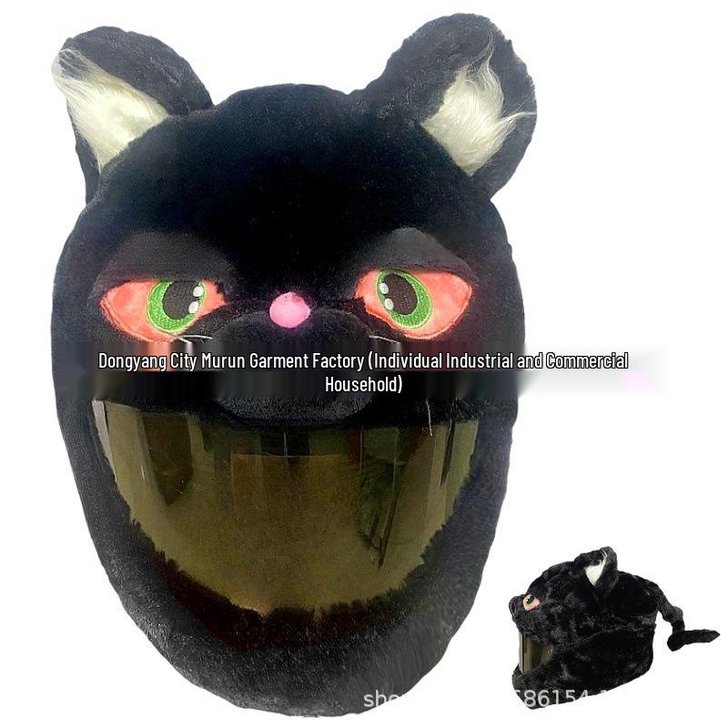 Motorcycle Plush Helmet Cover - Three-Eye Elk, Pumpkin, Rabbit Balaclava