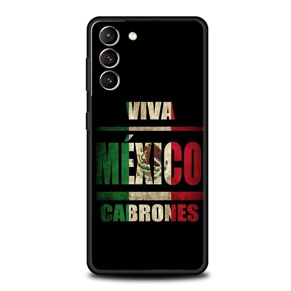 Mexico Flag Phone Case For Samsung Galaxy S24 S23 S22 S20 Ultra S21 FE 5G S10 S9 Plus S10E S8 Soft Silicone Cover