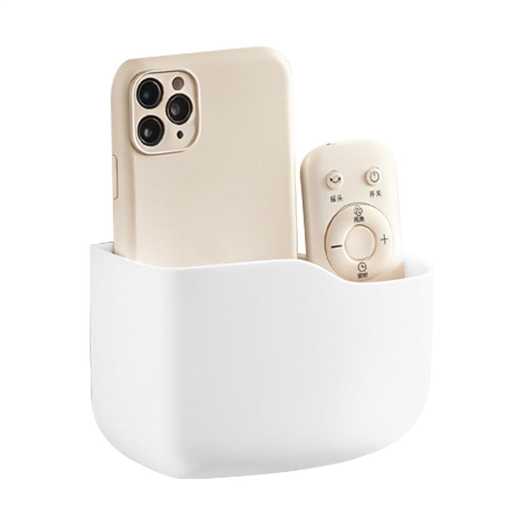 Remote Holder Wall Mount Self Adhesive Controller Organizer Remote Control Holder with Adjustable Divider for Wall Phone Bedside