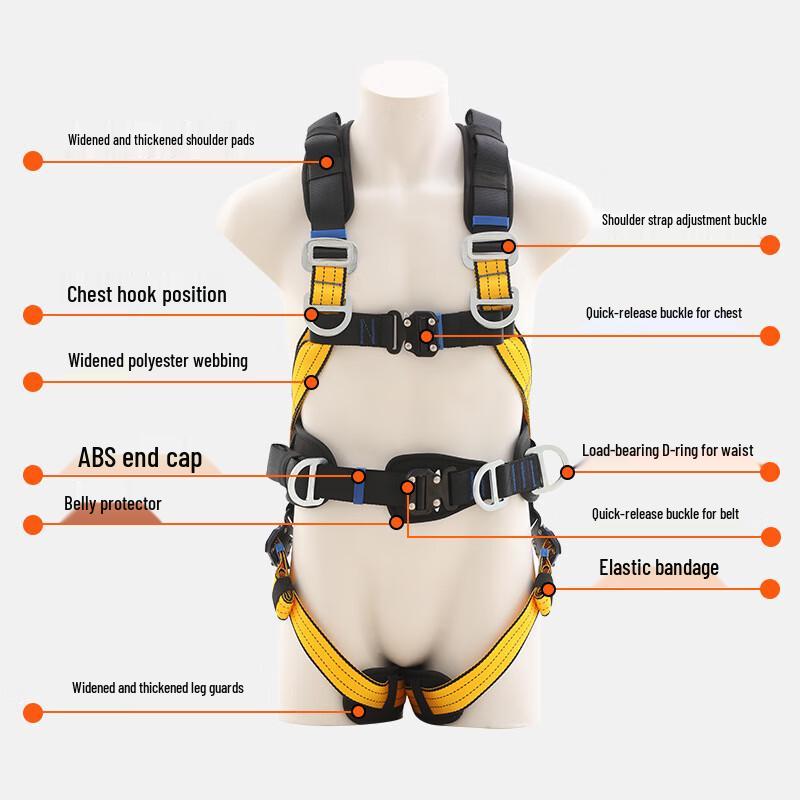 High-Altitude Double Lanyard Safety Harness