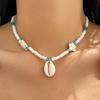 Colorful Shell Pendant Necklace Delicate Charm Beaded Necklace  Korean Fashion