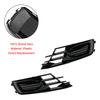 2PCS Front Bumper Foglight Cover Grill Grille Fit A6 C7 2014-2018 Black