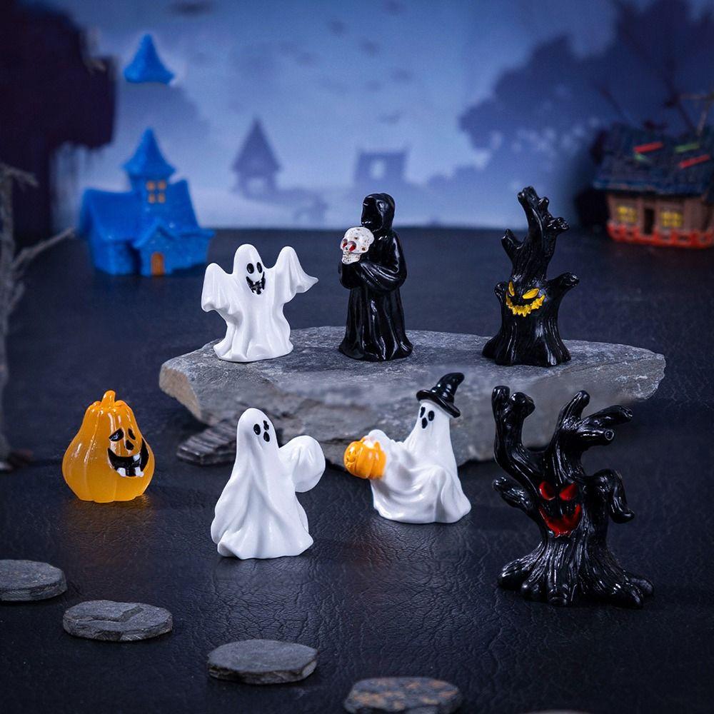 Multicolor Halloween Miniature Figurine Resin Desktop Knick-knack Creative DIY Accessories  Toy
