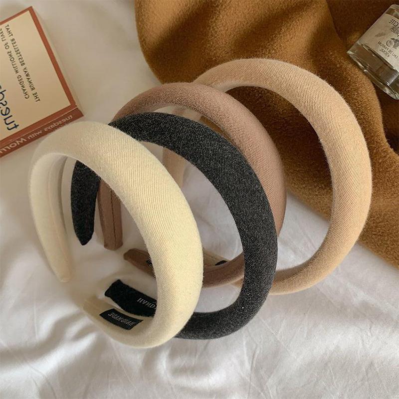 Elegant Korean Style Wide-Brimmed Sponge Headwear Headband For  Girls Hair Accessories