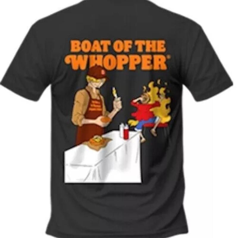 2025 American Vintage One Piece X Burger King Luffy Sanji T-shirt Print Summer Men's and Women's Pure Cotton Streetwear