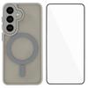 For Samsung Galaxy S23 FE Case Compatible with MagSafe WANLONFENG QB Series PC TPU Phone Cover with Screen Film