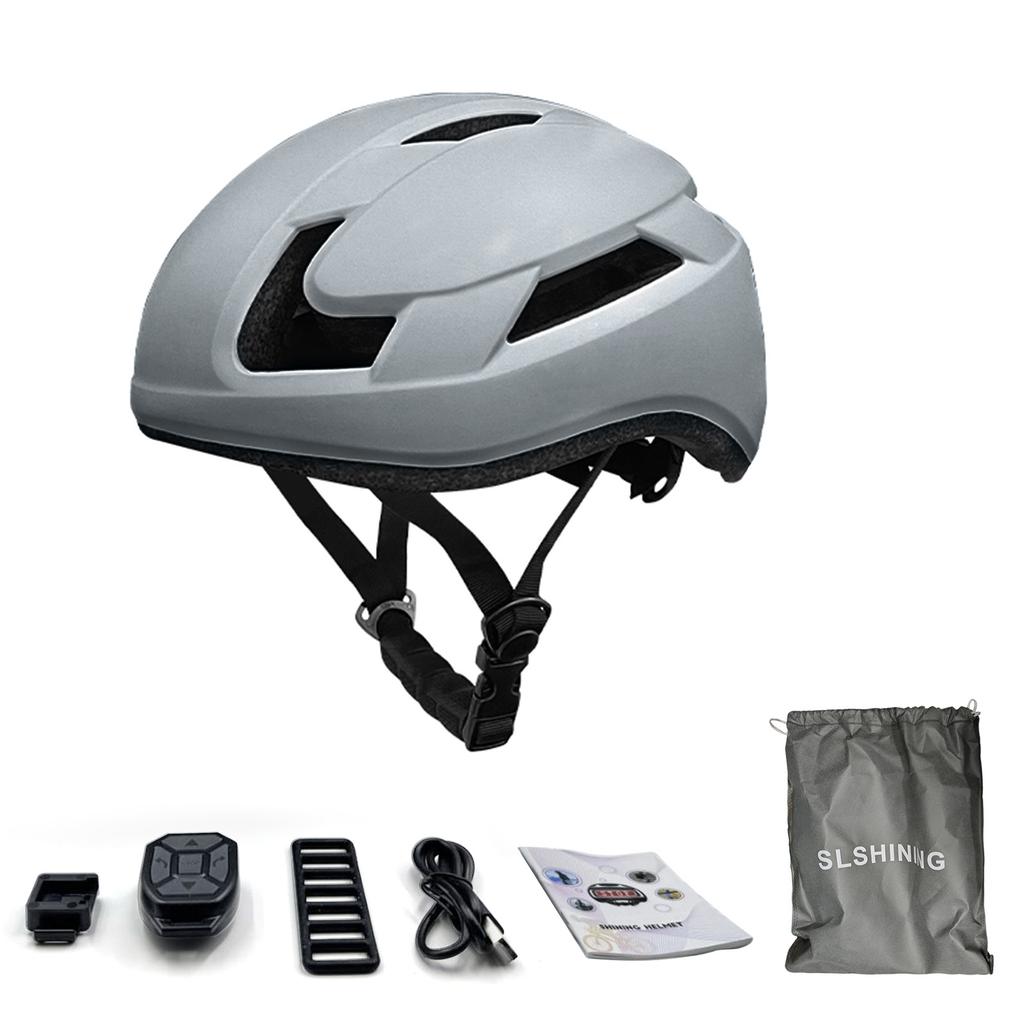 Smart LED Riding Helmet with Signal Light Speedometer Remote Control Support BT App Programming