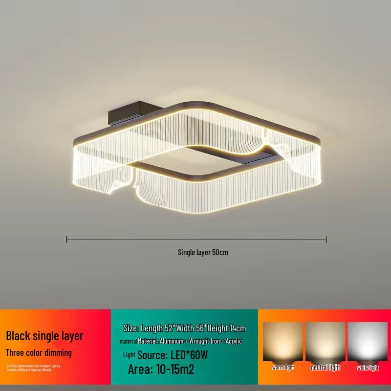 

2025 Italian Luxury Minimalist Ceiling Light for Living Room Full Spectrum Three-Color Light