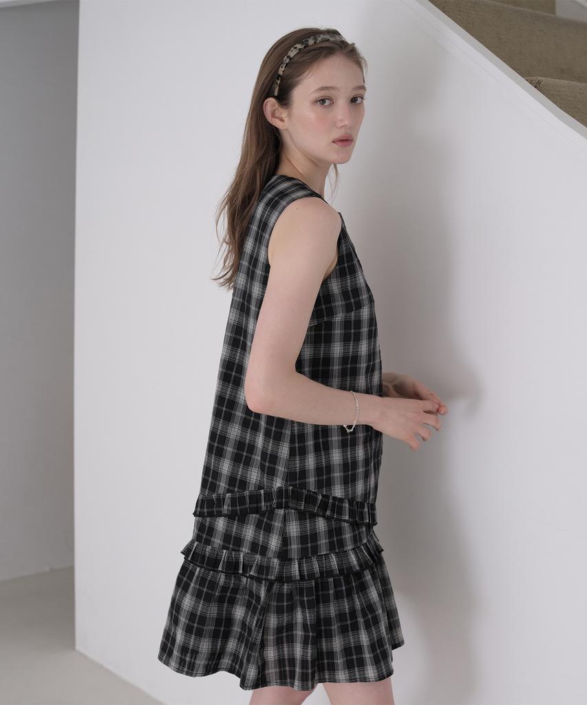 Jucy Judy Check Frill Dress Jzop329G