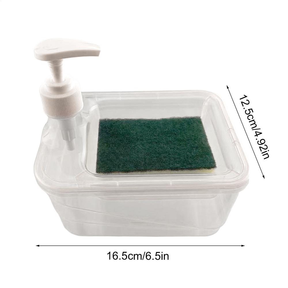 

Диспенсер Vloeibare Zeep для Keukenafwasmiddel Zeep Dispenser Met Spons Vloeibare Pomp Keukengerei Reinigings Tool белый