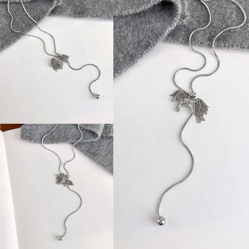 Vintage Zodiacal Horse Layering Necklace Stainless Steel Copper Neckchain For Women Fashion Jewelry Accessory Gift