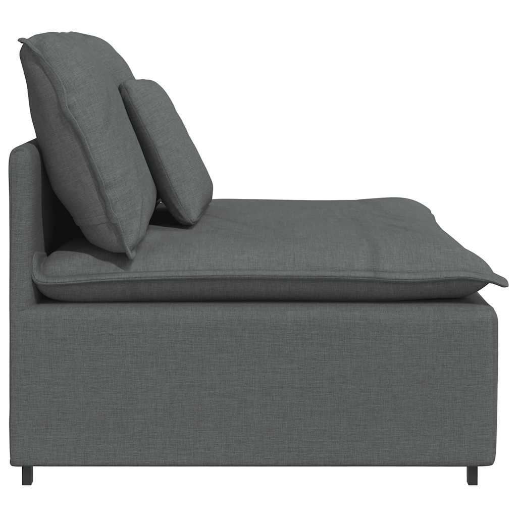 Modular Sofa Center Module with Cushions Dark Grey 100 cm