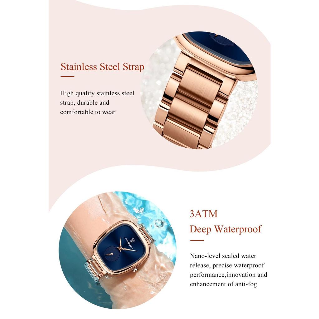 Luxury Ladies Watch Stainless Steel Waterproof Quartz Watch High Quality Female Clock Elegant Women's Watches