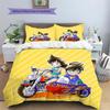 Detective Conan2 Pattern Bedding Quilt Set  Home Decoration  Gift (1 * duvet cover + 2 * pillowcase  without core)