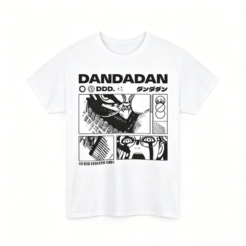 Vintage Washed Dandadan Momo Ayase Manga Graphic T-shirt Men Women Printed Tee Summer Casual Fashion Clothing Tops High Quality Streetwear
