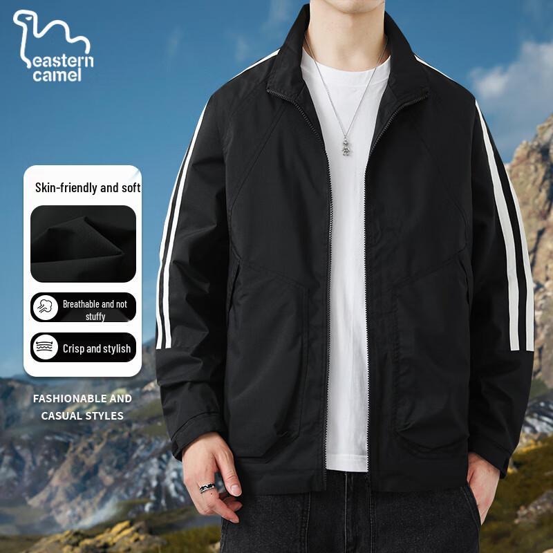 EASTERN CAMEL Men's Stand Collar Outdoor Windbreaker Jacket