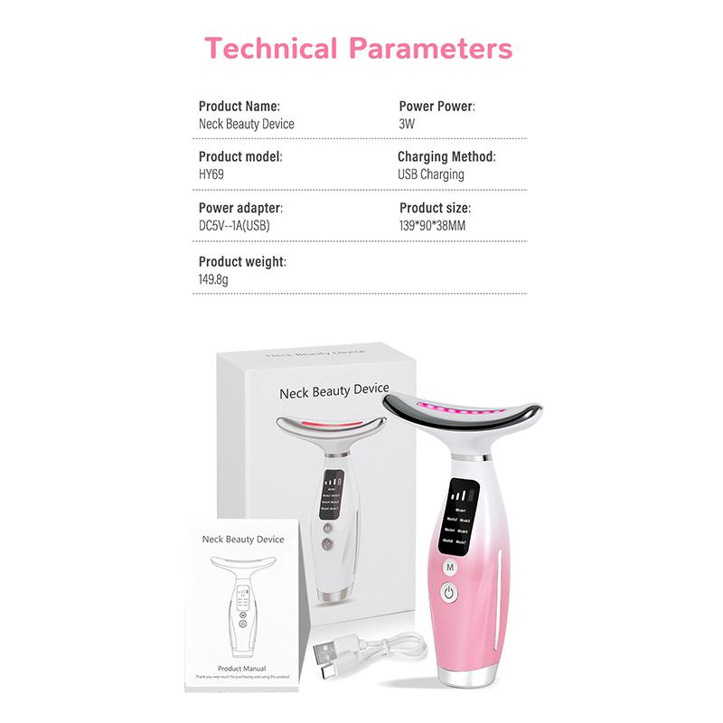 Neck Face Beauty Device Vibration Massage For Face And Neck Personal Ccare Skindion Home Use Beauty Device Face Lifting Machine
