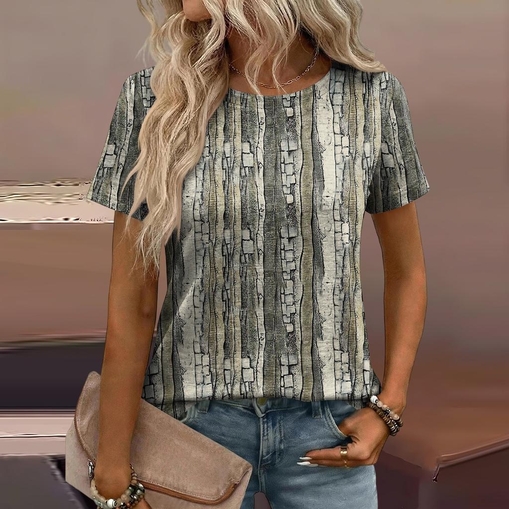 Women's Loose-Fit Fashionable Casual Printed T-Shirt