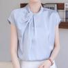 Navava Vintage Elegance Shirred Cap Sleeve Blouse Nb2805