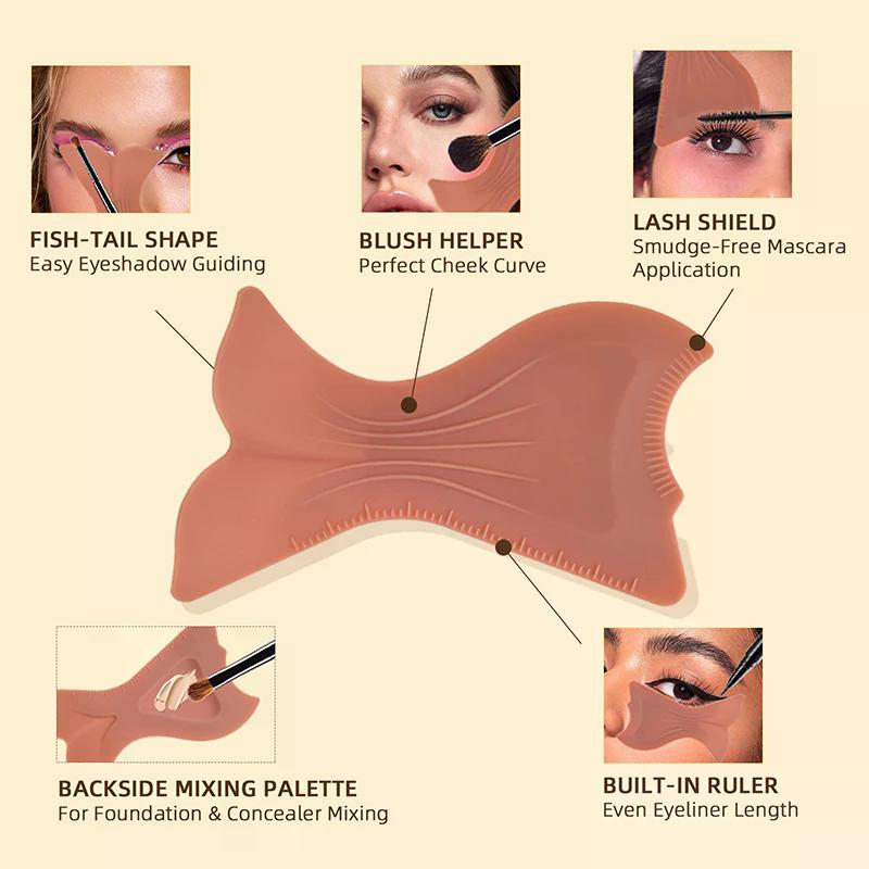 Eye Makeup Stencils Precision Makeup Tools Beauty Tools Makeup Stencils Beginner Makeup Auxiliary Tool, Silicone Multifunctional
