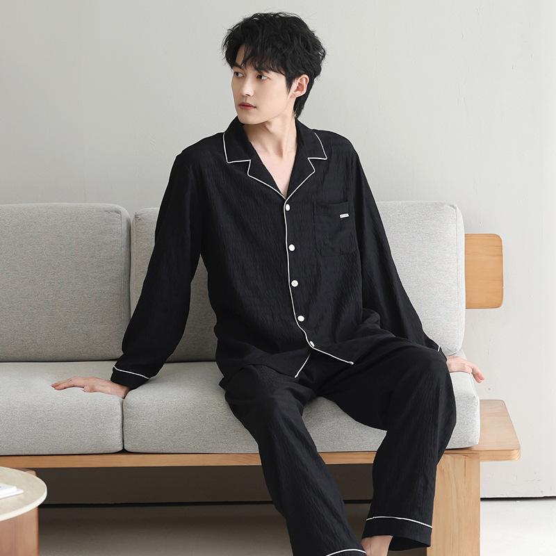 Couple pajamas women's spring and autumn thin long-sleeved cloud cotton Korean version Internet celebrity one man and one woman summer loungewear suit