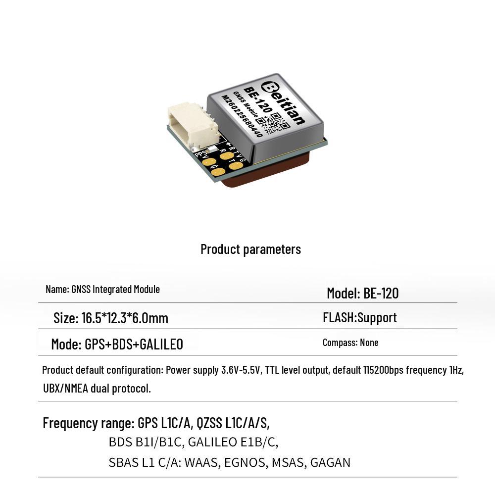 North Sky 90s GPS Module with Compass for Fixed-Wing FPV Racing Drones, GNSS Beidou with F4F7 Flight Controller