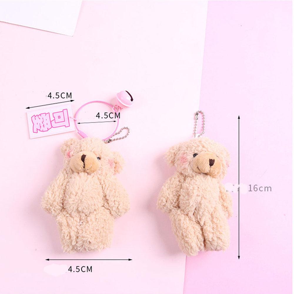 Cute Korean Trinkets Pompom Cartoon Rabbit Key Ring Keychain Fashion Jewelry Bag Pendant