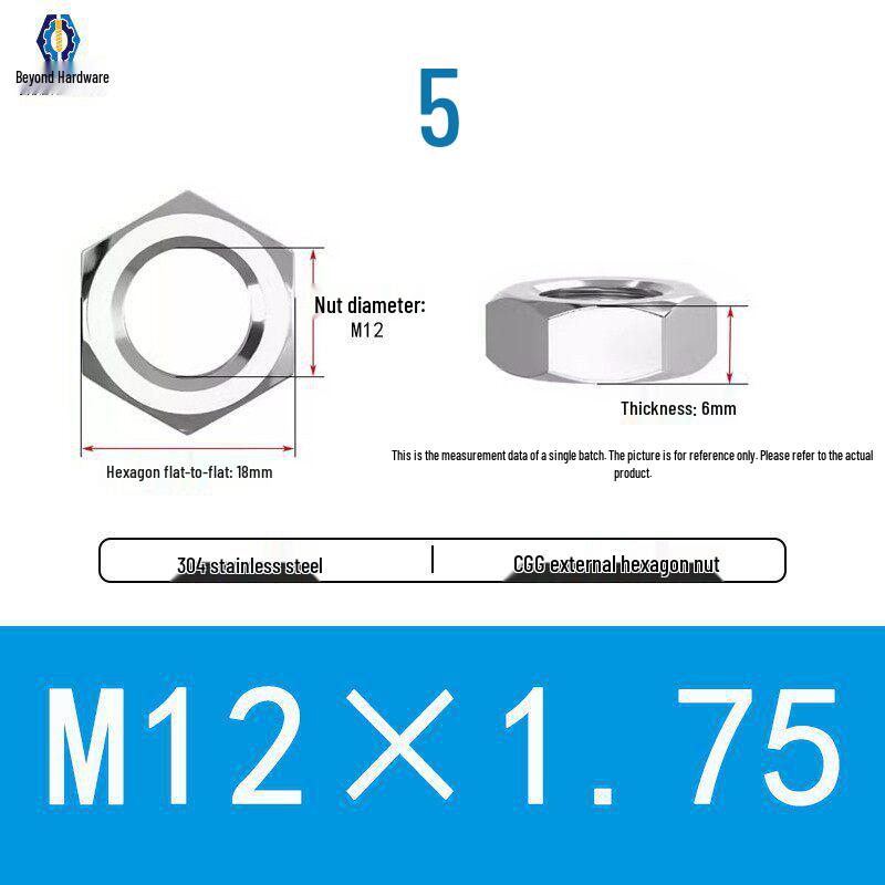 Strong & Durable 304 Stainless Steel Hex Socket Nut Set with Multi-Specification Threads
