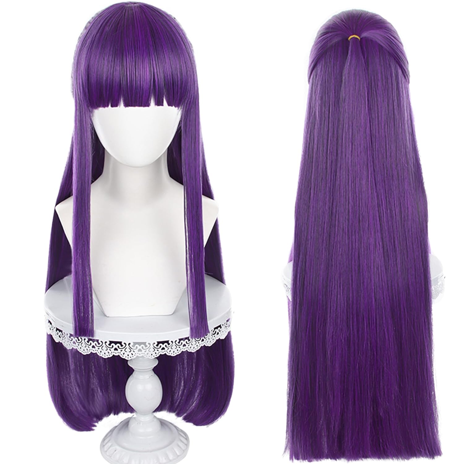 Angel Devil voor Chainsaw Man Pony Lang Oranje Bruin Cosplay Pruiken Halloween Kostuum Feest Volwassen Haar Pruik