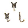 1/5Pc Bronze Wall Hanging Bronze Color Butterfly Hook Retro Style Alloy European Style Single Hook Towel Rack Coat Hanger