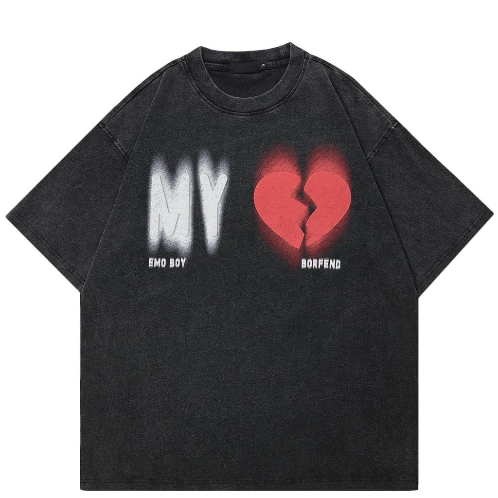 2024 Streetwear Heartbroken Graphic Unisex T-Shirt