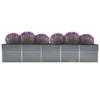 VidaXL Lit surélevé de jardin Acier galvanisé 400x80x45 cm Gris