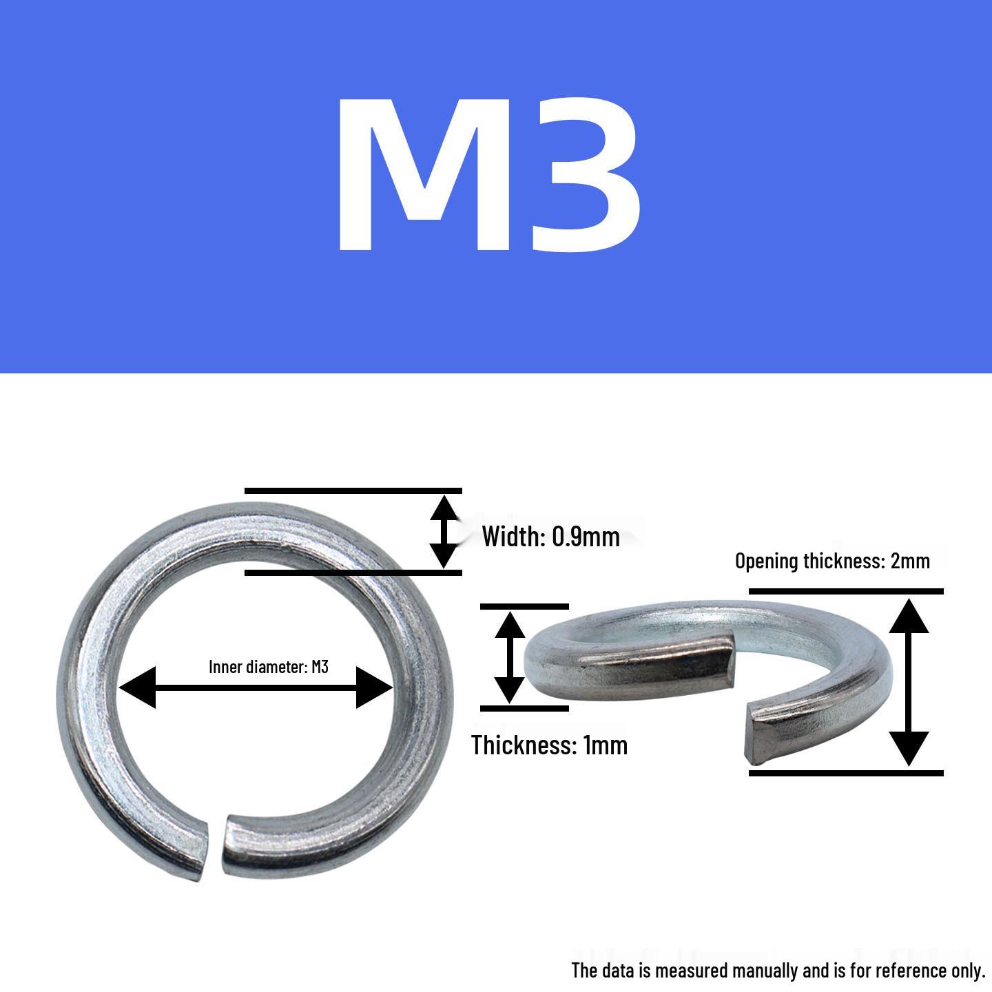 8.8 Galvanized Open Spring Washer