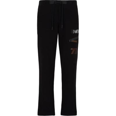 EA7 SS24 Lace Letter Logo Casual Pants Men Bottoms Black 3DPP12-PJEQZ-1200