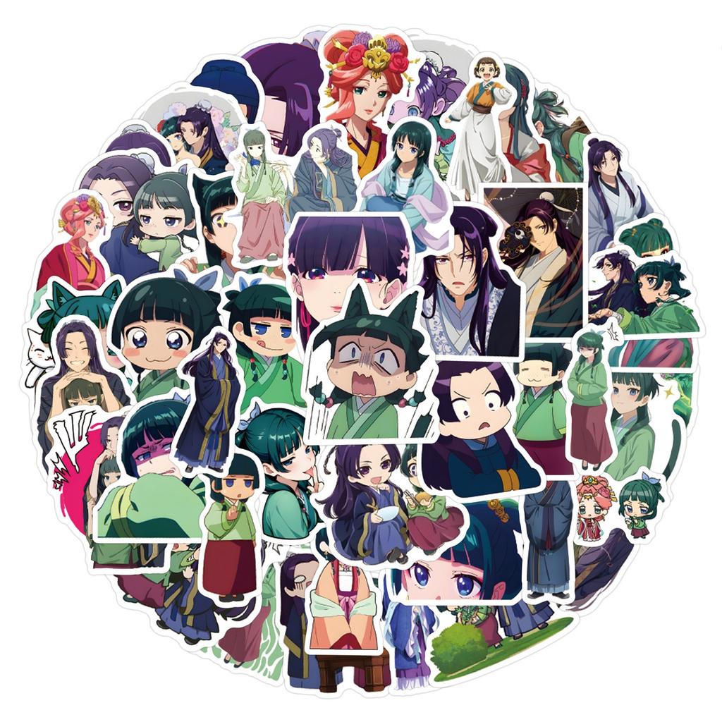 60pcs Suitcase Stickers Waterproof Stickers Scooter Computer Tablet Cartoon Decoration